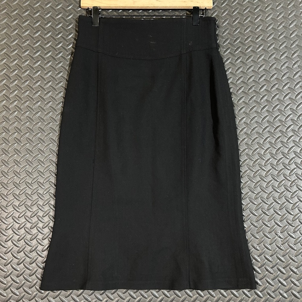 Marisa Minicucci Black‎ Knee Length Sheath Career Skirt Size 6 Made in Canada